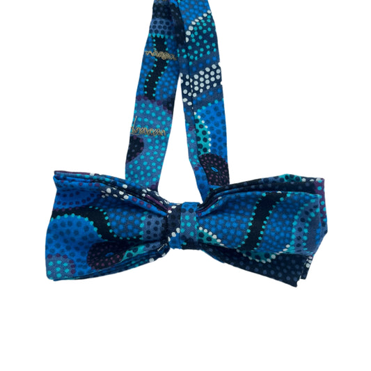 Adult Blue Indigenous Bowtie